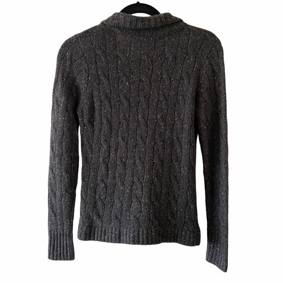 Autumn Cashmere Gray Knit Moto Style Cardigan - Picture 8 of 9